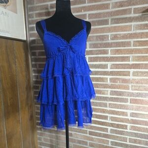 Victoria's Secret Vibrant Blue Layered Chemise